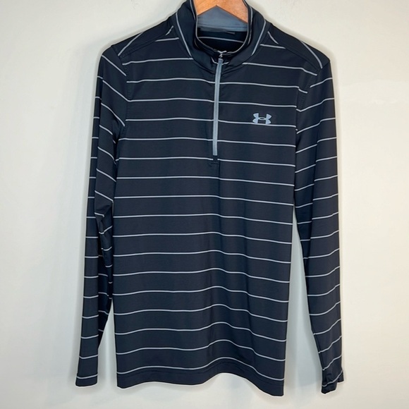 Under Armour Other - Under Armour quarter 1/4 zip black with gray stripes Men’s Sm. Or Women’…